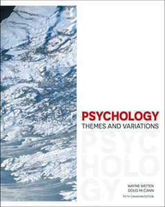 Psychology Themes and Variations 5th Canadian edition by Wayne Weiten 9780176721275 (USED:VERYGOOD; post its) *30a