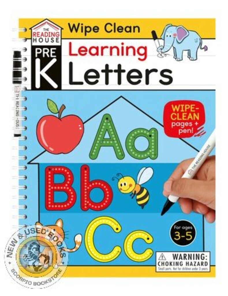 Learning Letters Preschool Wipe Clean Activity Workbook, Ages 3-5, Let ...