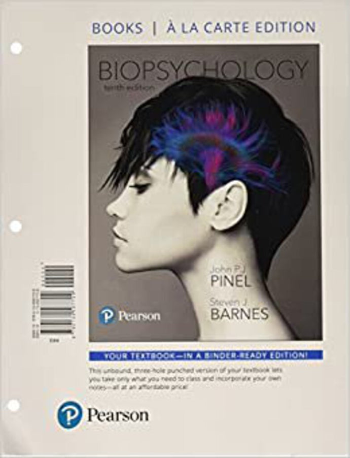 Biopsychology 10th Edition by John P. J. Pinel Loose Leaf 9780134567709 (USED:VERYGOOD; binded) *AVAILABLE FOR NEXT DAY PICK UP* *C5
