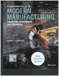 Fundamentals of Modern Manufacturing 7th Upgrade by Groover 9781119760085 *107g [ZZ]