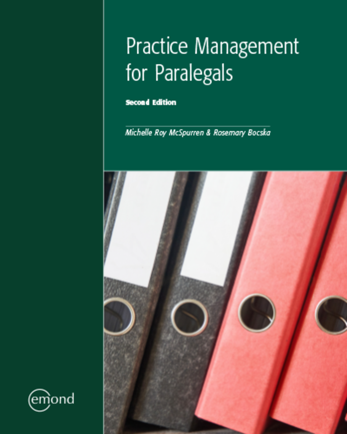 Practice Management for Paralegals 2nd Edition by Michelle Roy McSpurren 9781772559675 *133d [ZZ]