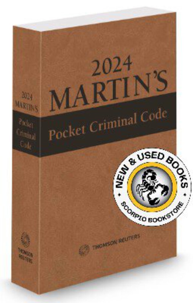 *PRE-ORDER APPROX 4-7 BUSINESS DAYS* Martin's Pocket Criminal Code 2024 + Proview 9781668714836 *86a [ZZ]