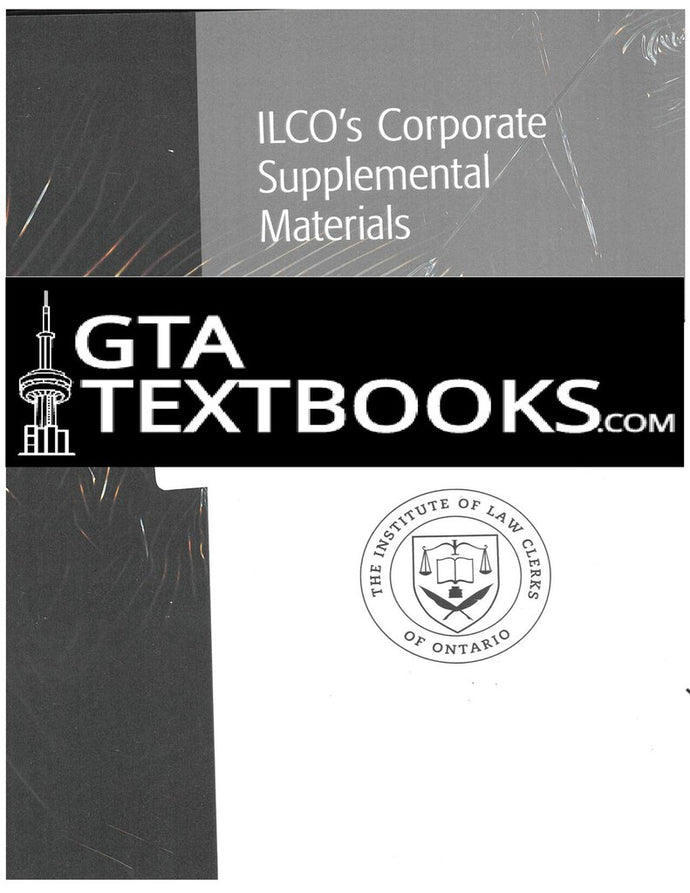 *PRE-ORDER, APPROX 2-3 BUSINESS DAYS* ILCO's Corporate Supplemental Materials by ILCO 9781772551945