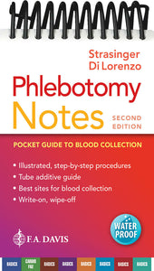 *PRE-ORDER, APPROX 2-3 BUSINESS DAYS* Phlebotomy Notes Pocket Guide to Blood Collection 2nd edition by Strasinger & Di Lorenzo 9780803675650 *58g