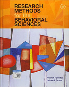 Research Methods 6th edition +Custom Qualitative Research Module by Gravetter 9780176887391