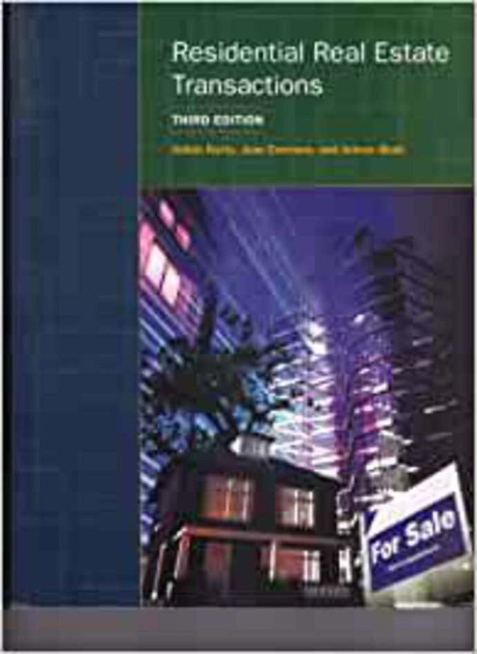 Residential Real Estate Transactions 3rd edition 9781552392812 (USED:GOOD) *A71 [ZZ]