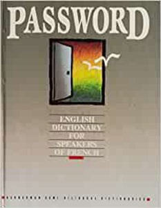 Password English Dictionary for French Speakers 9782891132145 (USED:ACCEPTABLE:shows wear) *D15