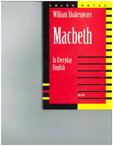 Macbeth In Everyday English by Coles Notes 9780774032131 (USED:GOOD) *D1