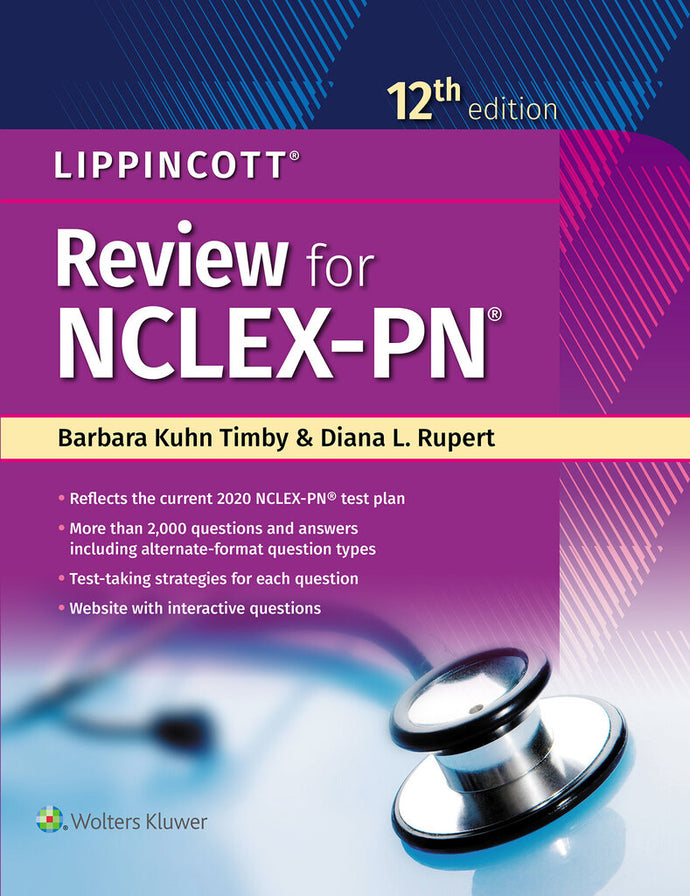 *PRE-ORDER, APPROX 2-7 BUSINESS DAYS* Lippincott Review for NCLEX-PN 12th edition by Barbara Kuhn Timby 9781975141509 *4d