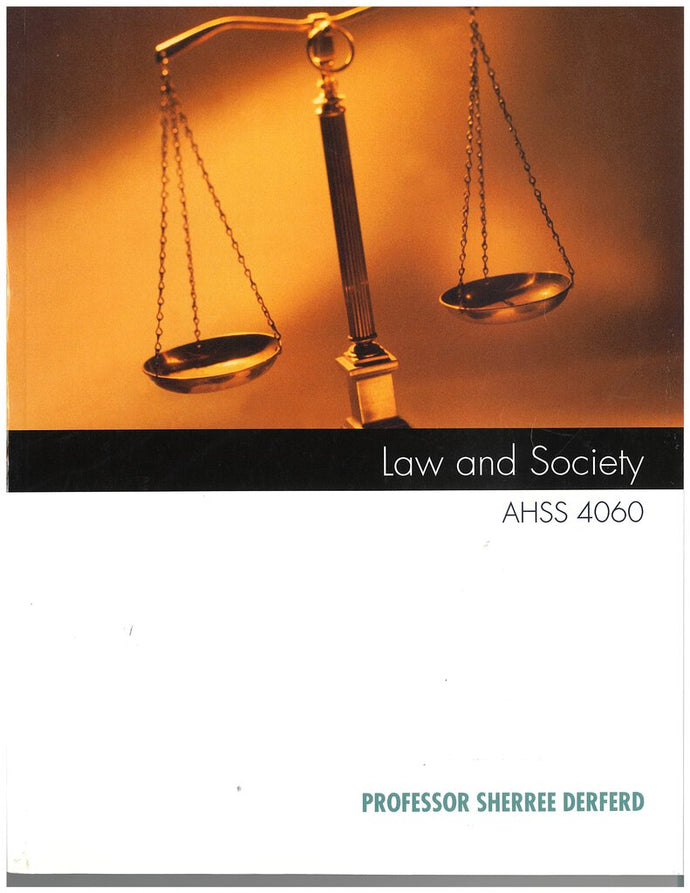 *PRE-ORDER, made to order* CUSTOM PUB: LAW AND SOCIETY Professor Sherree Derferd 9780176771874 *FINAL SALE*