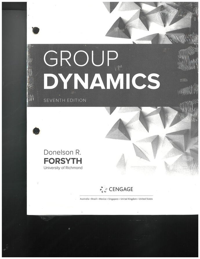 *PRE-ORDER, APPROX 4-6 BUSINESS DAYS* Group Dynamics 7th edition +MindTap6m by Forsyth LOOSELEAF PKG 9781337745116
