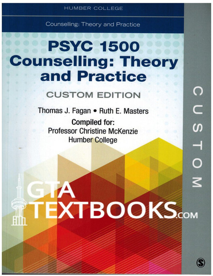 Counselling Theory and Practice Custom Sage Fagan Humber College 9781506327747 (USED:VERYGOOD) *A48 [ZZ]