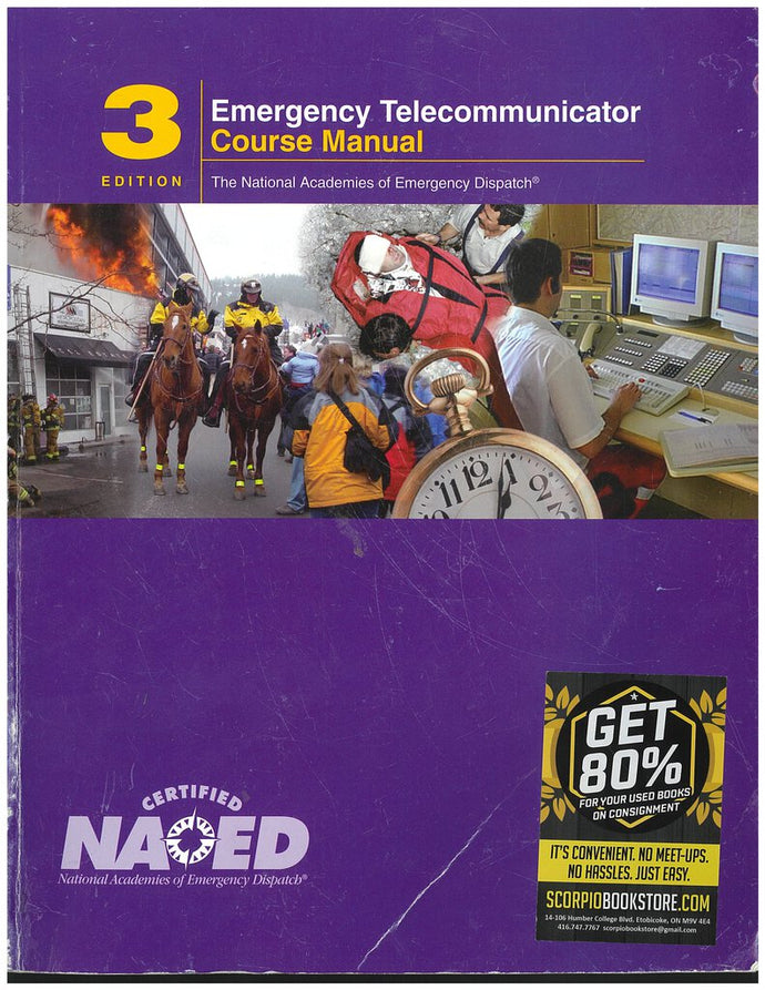 EMERGENCY TELECOMMUNICATOR 3rd Edition COURSE MANUAL 010680847 (USED:ACCEPTABLE:shows wear) *AVAILABLE FOR NEXT DAY PICK UP* *Z31