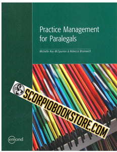 Practice Management for Paralegals by 1st Edition Michelle Roy McSpurren 9781772550061 (USED:GOOD) *A37 [ZZ]
