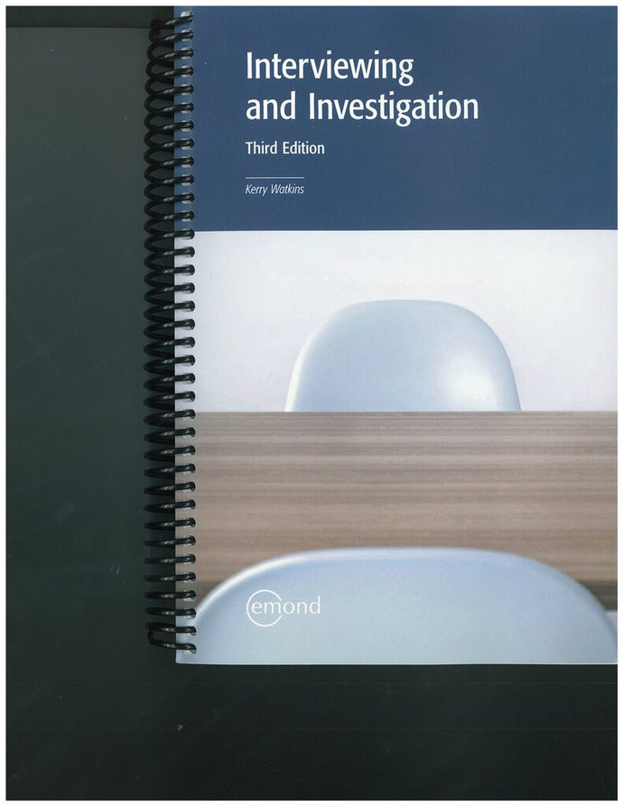 Interviewing and Investigation 3rd Edition by Kerry Watkins 9781772550641 (USED:GOOD) *132h [ZZ]