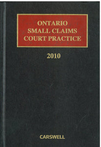 2010 Ontario Small Claims Court Practice by Marvin A. Zuker 9780779820719 (USED:GOOD) *AVAILABLE FOR NEXT DAY PICK UP* *C8