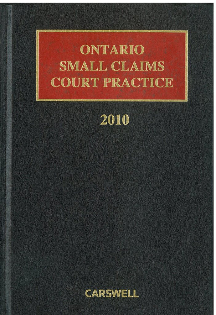 2010 Ontario Small Claims Court Practice by Marvin A. Zuker 9780779820719 (USED:GOOD) *AVAILABLE FOR NEXT DAY PICK UP* *C8