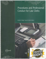 Procedures and Professional Conduct for Law Clerks Custom 2nd Custom Edition 9781772557077 (USED:GOOD) *t5