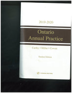 Ontario Annual Practice 2019 - 2020 Student Edition +CD by Carthy 9780779890804 (USED:GOOD) *AVAILABLE FOR NEXT DAY PICK UP* *w900