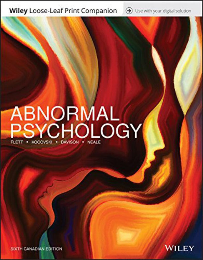 *PRE-ORDER, APPROX 5-7 BUSINESS DAYS* Abnormal Psychology 6th Canadian Edition by Gordon Flett LOOSELEAF 9781119444091 *45d