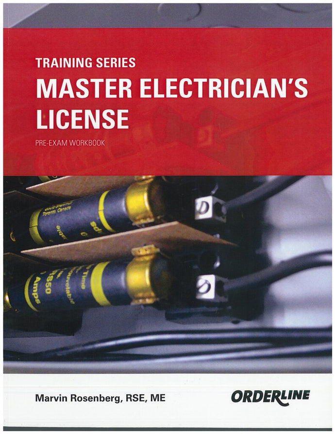 2019 Training Series Master Electrician's License Pre-Exam Workbook by Marvin Rosenberg 9781771951982 (USED:ACCEPTABLE; water damage on bottom) *AVAILABLE FOR NEXT DAY PICK UP* *TBC *T112