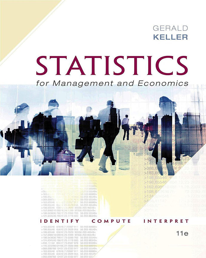 Statistics for Management and Economics 11th Edition by Gerald Keller 9781337093453 (USED:VERYGOOD) *10d