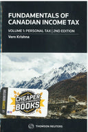 *PRE-ORDER, APPROX 4-6 BUSINESS DAYS* Fundamentals of Canadian Income Tax Volume 1 Personal Tax 2nd Edition by Vern Krishna 9780779892051 [ZZ]