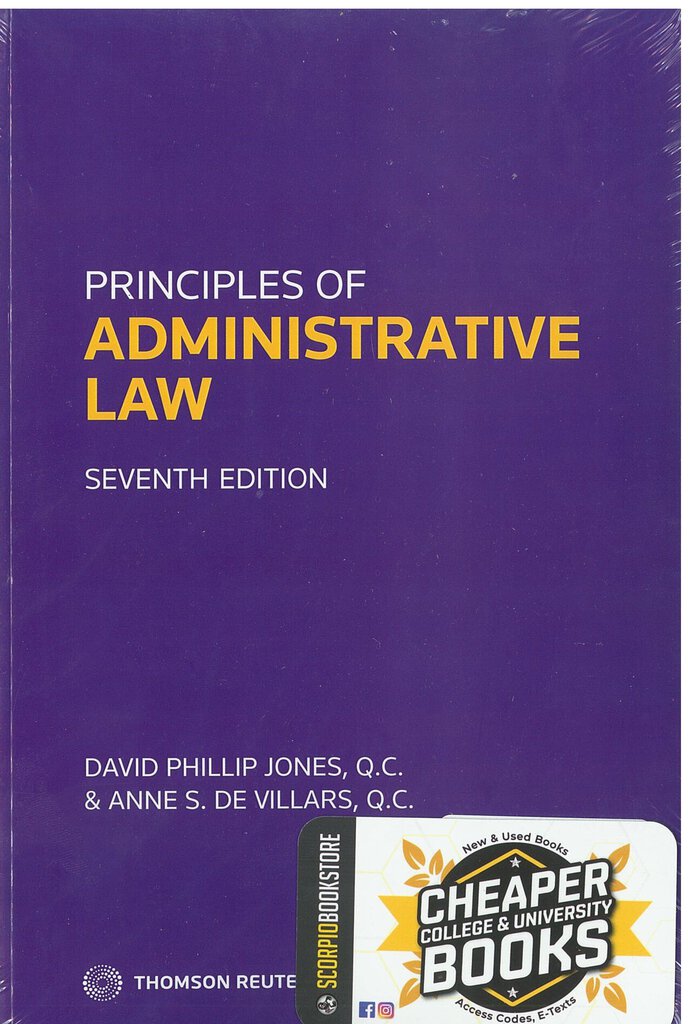 *PRE-ORDER, APPROX 4-6 BUSINESS DAYS* Principles of Administrative Law 7th Edition + Proview by David Phillip Jones STUDENT EDITION 9780779897308 *FINAL SALE*