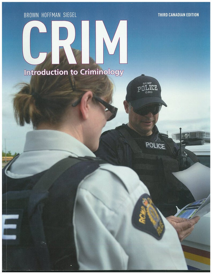 CRIM Introduction to Criminology 3rd Canadian Edition by Brown 9780176531683 (USED:VERYGOOD) *BC2