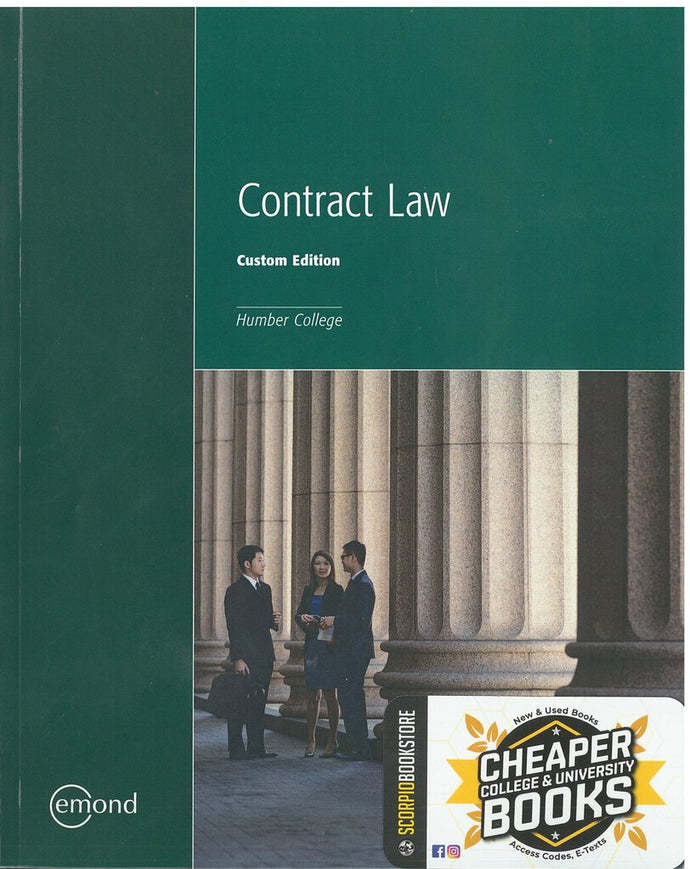 Contract Law Custom Edition for Humber College by Carolyn MacLean 9781772559972 (USED:ACCEPTABLE; highlights, writings) *136e