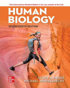 *PRE-ORDER, APPROX 7-10 BUSINESS DAYS* Human Biology 17th Edition +Connect By Sylvia S. Mader PKG 9781265514877 [ZZ]