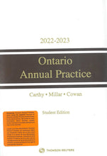 Load image into Gallery viewer, 2022 - 2023 Ontario Annual Practice Student Edition + Forms by Carthy PKG 9781668702826 (USED:ACCEPTABLE; highlights, markings, liquid damage) *88h
