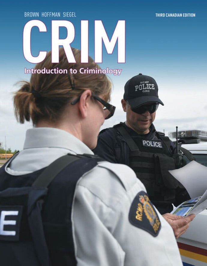 *PRE-ORDER, APPROX 4-6 BUSINESS DAYS* CRIM: Introduction to Criminology 3rd edition +MindTap12 Months By Gregory P. Brown 9780176883461 *FINAL SALE*