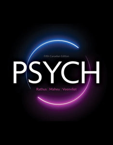 *PRE-ORDER, APPROX 4-6 BUSINESS DAYS* PSYCH 5th Canadian edition + MindTap Printed Access Card 2-Term by Spencer A. Rathus 9781778410796 *11b