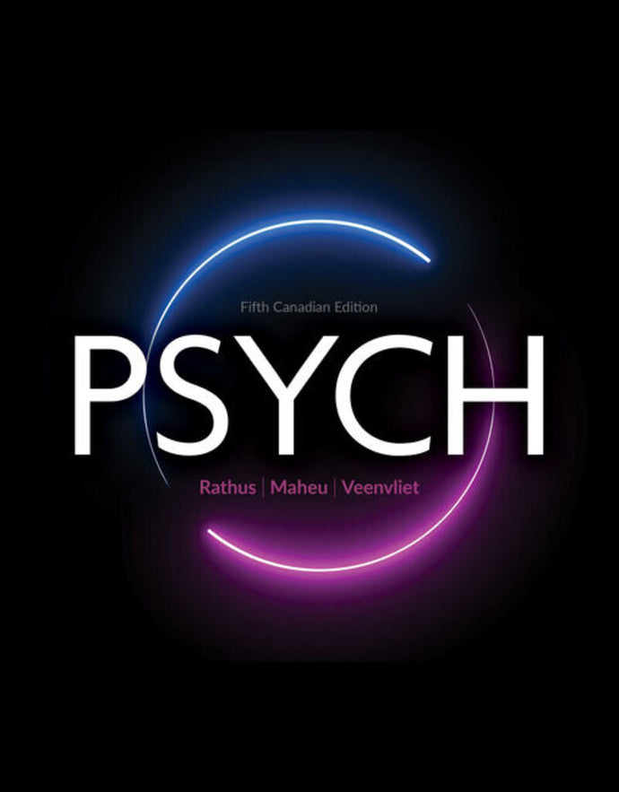 *PRE-ORDER, APPROX 4-6 BUSINESS DAYS* PSYCH 5th Canadian edition + MindTap Printed Access Card 2-Term by Spencer A. Rathus 9781778410796 *11b