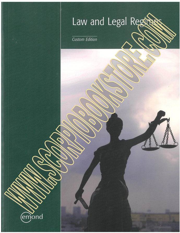 Law and Legal Regimes + Provincial Offences 1st Custom Edition by Ryan Package 9781772555547 *136h [FINAL SALE]