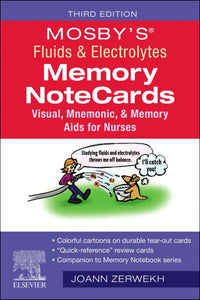 *PRE-ORDER, APPROX 2-3 BUSINESS DAYS* Mosby's Fluids and Electrolytes Memory NoteCards by JoAnn Zerwekh 9780323832250 *PO
