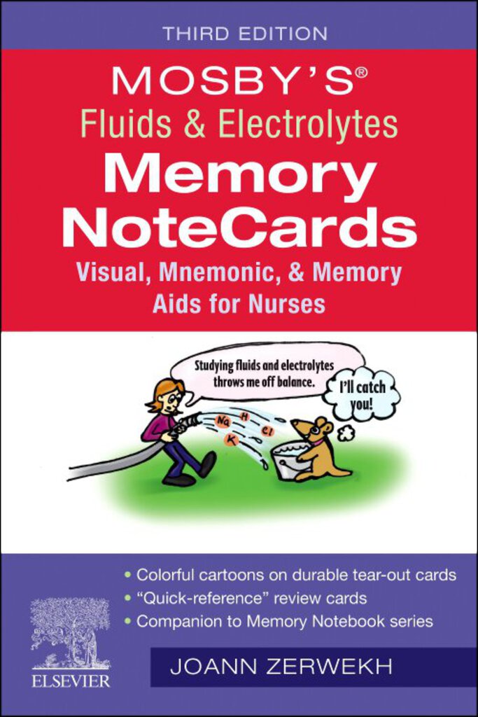 *PRE-ORDER, APPROX 2-3 BUSINESS DAYS* Mosby's Fluids and Electrolytes Memory NoteCards by JoAnn Zerwekh 9780323832250 *PO