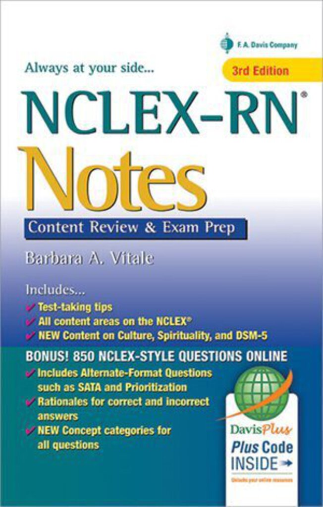 *PRE-ORDER, APPROX 2-3 BUSINESS DAYS* NCLEX-RN Notes 3rd Edition by Barbara A. Vitale 9780803660458
