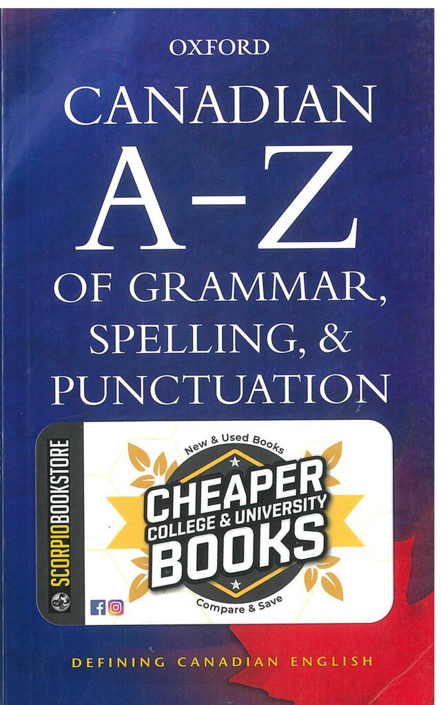 *PRE-ORDER, APPROX 3-5 BUSINESS DAYS* Canadian A - Z of Grammar, Spelling, & Punctuation 9780195424379