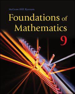 Foundations of Mathematics 9 by Barbara J. Canton 9781259077418 (USED:LIKENEW) *139g [ZZ]