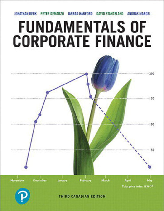 Fundamentals of Corporate Finance 3rd Canadian edition by Johnathan Berk 9780134735313 (USED:GOOD) *104f [ZZ]