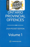Ontario Provincial Offences 2024 Pocket Edition Volume 1 and 2 PKG 9781668715123 (USED:GOOD; contains writings, post its) *top5
