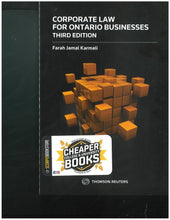 Load image into Gallery viewer, Corporate Law for Ontario Businesses with Workbook 3rd edition by Karmali 9781668717738 (LIKENEW) *88a
