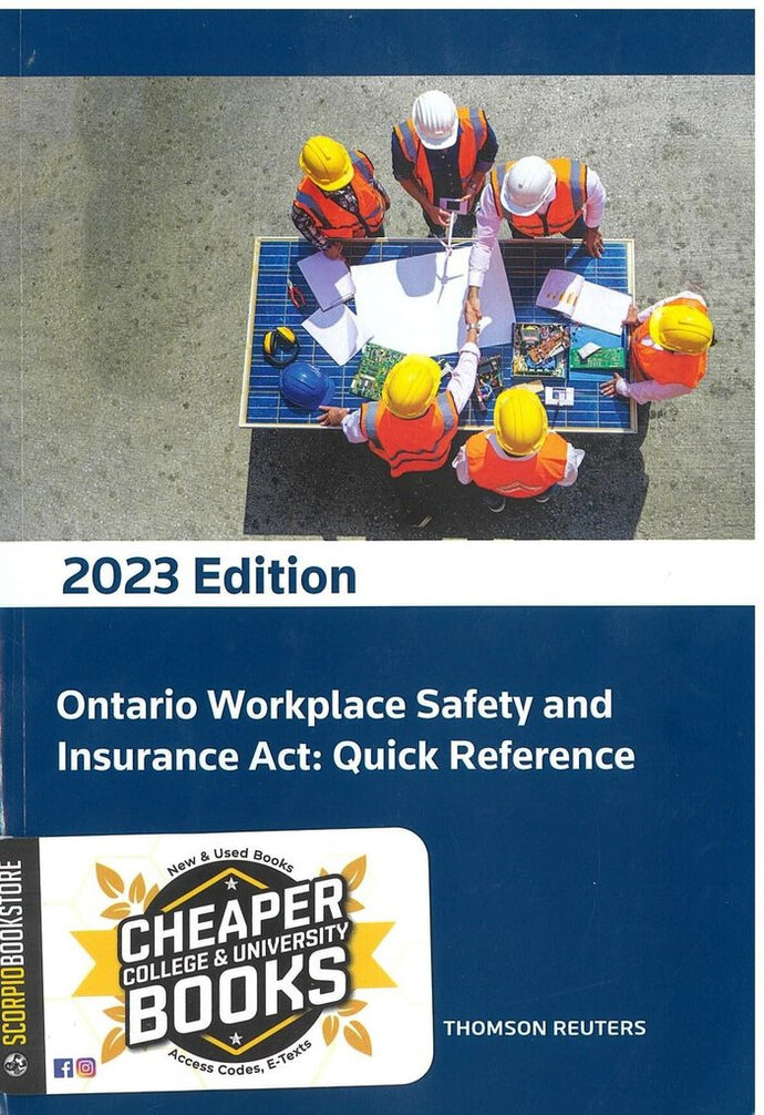 Ontario Workplace Safety and Insurance Act Quick Reference 2023 Edition by Jamie Knight 9781731990327 (USED:VERYGOOD) *AVAILABLE FOR NEXT DAY PICK UP* *Z320