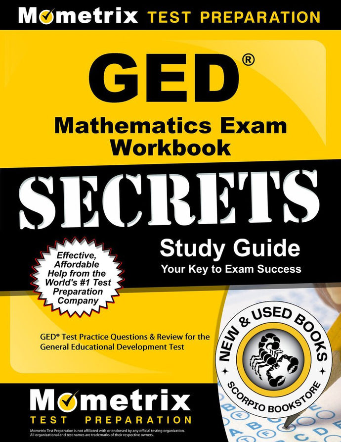 *PRE-ORDER, APPROX 14 BUSINESS DAYS* GED Mathematics Exam Secrets Workbook by GED Exam Secret Test 9781627337335 *FINAL SALE*