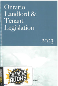Ontario Landlord & Tenant Legislation 2023 9781668713976 (USED:VERYGOOD) *AVAILABLE FOR NEXT DAY PICK UP* *Z324