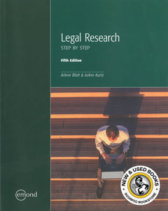Legal Research Step by Step 5th edition By Kerr 9781772556025 *130b [ZZ]