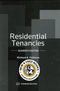Residential Tenancies 11th edition by Richard Feldman 2018 9780779886487 (USED:VERYGOOD; post its) *87a