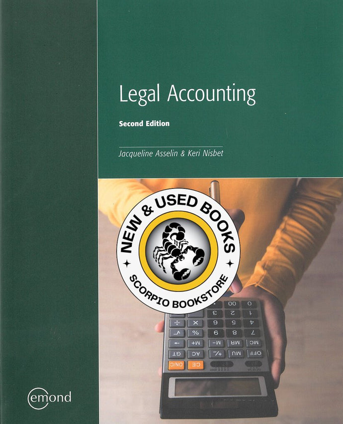 Legal Accounting 2nd Edition by Jacqueline Asselin 9781772554045 (USED:GOOD; pencil markings) *129a